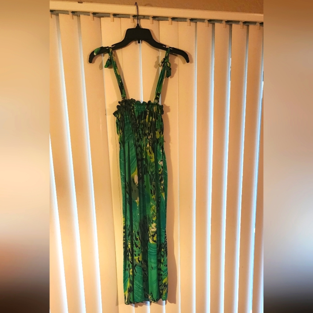 A sleeveless sun dress